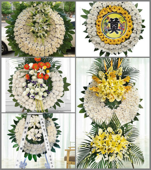 山西长治襄垣县夏店镇北田漳村花圈速递